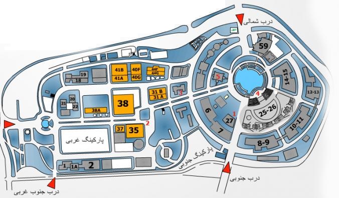 map آدرس نمایشگاه بین المللی تهران