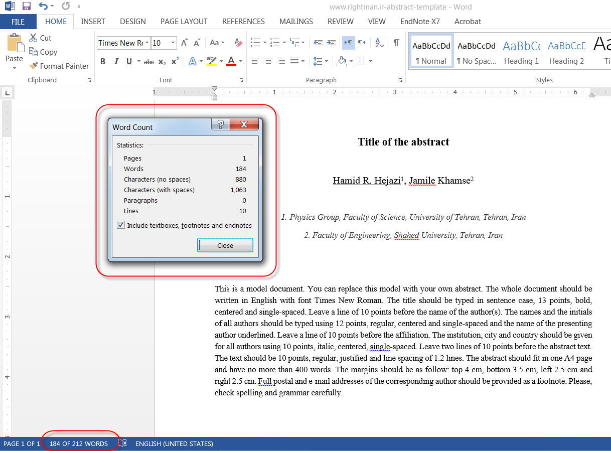 ۱۸ نوشتن مقاله کنفرانس و مجله انگلیسی بر اساس template مطابق استاندارد های کنفرانس های بین المللی