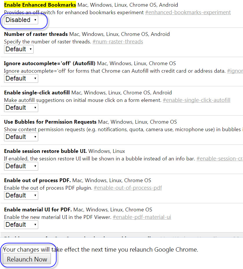 c4 بوک مارک گوگل کروم / تغییر استایل از حالت مدرن به حالت کلاسیک