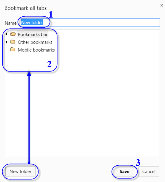 بوک مارک کردن گروهی همه صفحه های باز کروم / ذخیره گروهی با فشردن تنها سه کلید